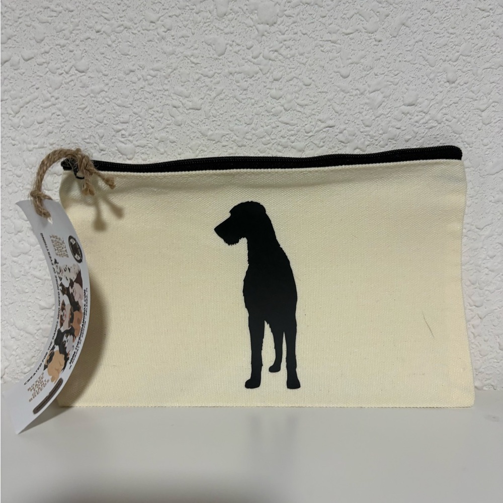 New Custom Irish Wolfhound Breed Dog Cosmetic Pouch